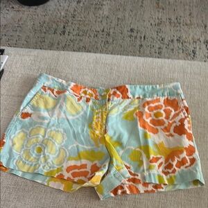 LOFT Orange and Yellow Bermuda Shorts Vibrant Summer Style